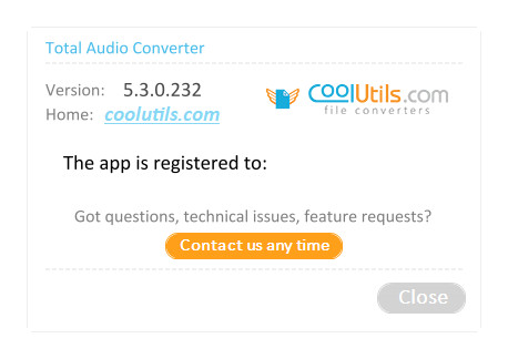 CoolUtils Total Audio Converter 5.3.0.232