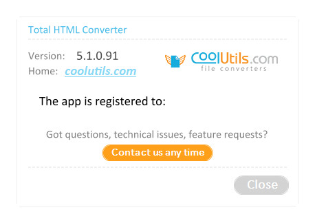 Coolutils Total HTML Converter 5.1.0.91