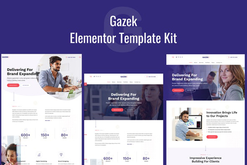 ThemeForest - Gazek v1.0 - Agency Portfolio Elementor Template Kit - 27539622