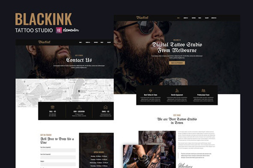 ThemeForest - Blackink v1.0 - Tattoo Studio Elementor Template Kit - 27125036