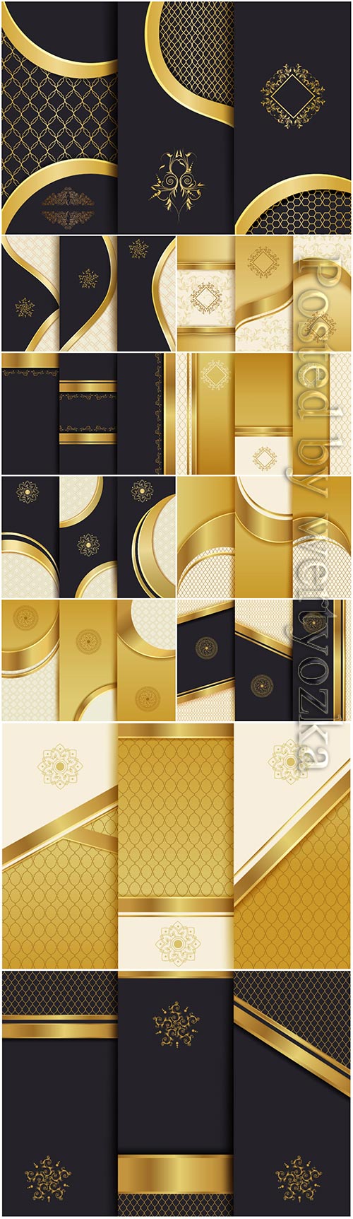 Luxury backgrounds for packaging, vector templates